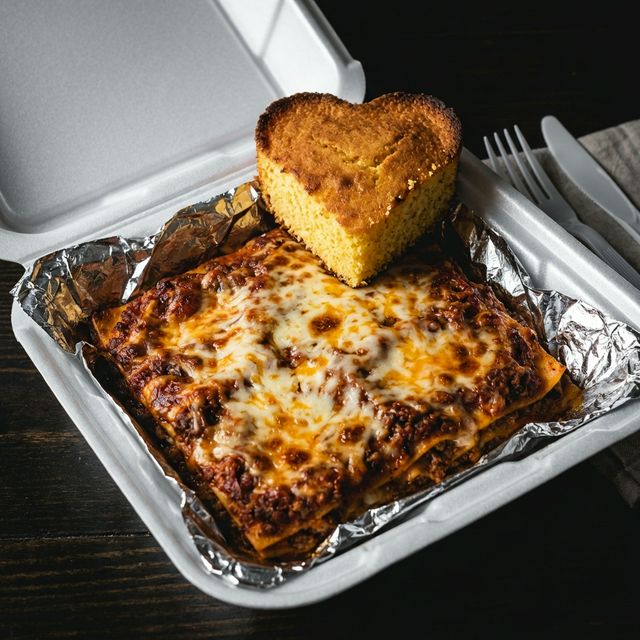 Cheesy Baked Dish with Cornbread